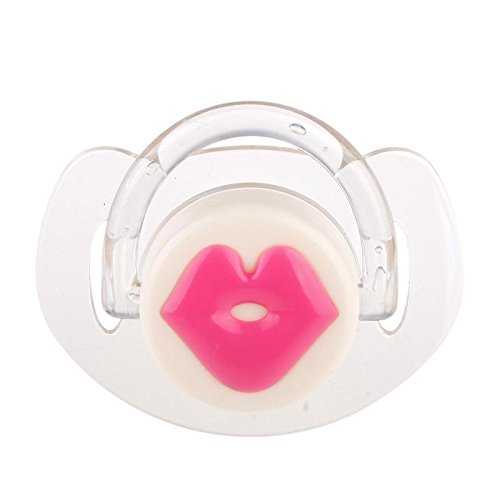 MaddoxStore 1 PC Hot Funny Silicone Infant Baby Pacifier Nipples Dummy Mouth For Lovely Baby Pink