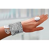 Handgelenktasche Armreif Safe Paisley Muster schwarz weiß / Muster blau goldbraun Wertfach mit Reißverschluss Geld-Safe Geldbörse im Urlaub Tanzen Sport Pulstasche Armtasche originelle Geschenkidee Geschenke Damen zum Sommerkleid