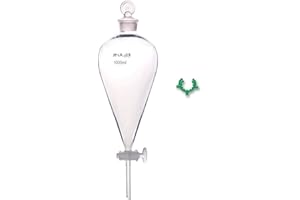 ULAB Scientific embudo separador y juego de abrazaderas, contiene 1 embudo separador, Vol.1000 ml y 1 pieza de cónico estándar, UGF1012