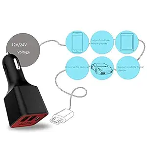 Ubersweet Imported 2X(Negative Ion Ionizer Air Purifier 3 USB Port Car Charger Portable Vehicl H5B9