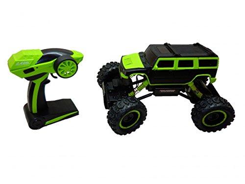 Preisvergleich Produktbild Ferngesteuertes Auto RC Rock Crawler 1:14 Monster Truck "Hummer" - 2,4Ghz 1403 Grün
