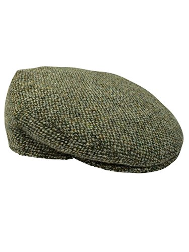 Harris Tweed - Boina - para hombre verde Green Fleck 58cm