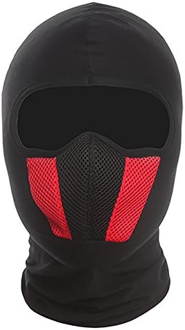 Balaclava-Face Mask Motorcycle Helmets Liner Ski Face Mask Gear Neck Ski Mask Accessories 100% Cotton Mouth Parts of Cotton FabricBalaclava Face Mask Motorcycle Helmets Liner Ski Face Mask Gear Parts of Cotton Fabric Protection,Free Adjustment Diversification Storm Protection Cap,Cold and Warm Hat can be Washed Several Times With the Use of Environmentally Friendly Headgear,the Race for a Variety of Outdoor Exercise,Air Pollution Place Environment Applicable (Red)