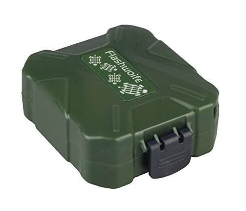 flashwoife Turtle-SD3MSD2CF2XQD2G – Survival Edition – spritzwassergeschütze Speicherkarten Schutzbox für 3 Stück SDHC und 2 Stück MicroSD und 2 CF and 2 XQD Cards Case in Olivegrün mit grauem Inlay - 9
