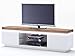 Produktbild Moebella TV Lowboard Romina Möbel Schrank Tisch Matt Lack Weiss Asteiche Massivholzplatte LED Beleuchtung
