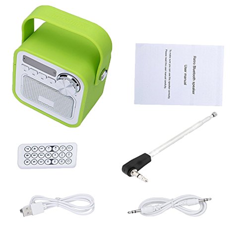 Altoparlanti Bluetooth con Radio, Radio Portatile FM Wireless della Cucina - 5W 2200mAh Basso Potente, Ingresso USB e AUX TF Scheda, Microfono Incorporato, per Smartphone e Tablet e PC VOOKI