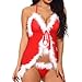 Produktbild Bealeuy Damen Reizwäsche Weihnachts-Serie Dessous Erotik Sexy Dessous-Sets Unterwäsche Damenwäsche Kapuzenweste Hoodie mit Strings Kleider Spitze Rückenfrei Neu Upgrade Billige Unterwäsche
