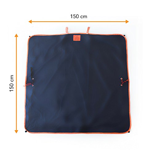 The Brug v2.0 – Praktische, familientaugliche Picknickdecke und Tragetasche in Einem von Wunderlife. Robust, wasserabweisend, waschbar und kompakt. Durchmesser als Picknick – oder Spieldecke ausgebreitet, ca. 150x150cm; Als Tasche ca. 40 – Liter Fassvolumen. Mitnahmebereit für die Fahrt ins Wochenende, ein Picknick, Camping Trip, Strandtag, Sport, Lego Spielmatte, Innen- und Außenspiel. Und in Sekunden ist alles vor Ort wieder ausgebreitet. - 2