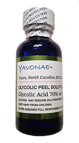 Yavonae Professional 70% Glycolic Alpha Hydroxy Acid (AHA) Facial Exfoliant 30ml 1 fl oz Chemical Skin Peel Resurfacing Treatment - Anti Aging, Wrinkle, X Out Acne