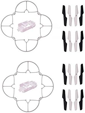 UUMART Syma X11 X11C Hornet Gyro RC Quadcopter Spare Parts Blade Protector (2PC) and Propellers (4Sets=16pcs)