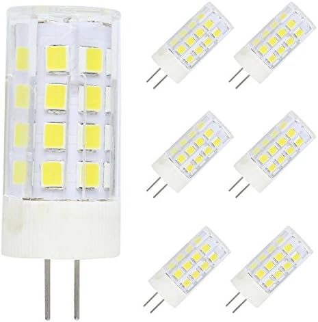 6X G4 LED Bulb - 5W / 400LM, Replaces 40W Traditional Halogen Bulb, Daylight White 6000K, DC/AC 12V