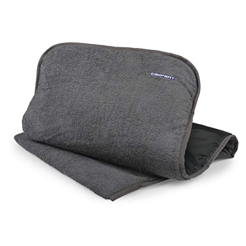 Cubierta de asiento Campart Travel CH-0614 - Acolchado - Tejido de rizo - Antracita