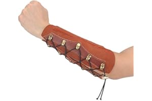 ACEXIER 1PC Brown Archery Leather Laces Wristband Protector Hunting Bow Tool To Protect Arm Guard Brown Bow and Arrow Accessories