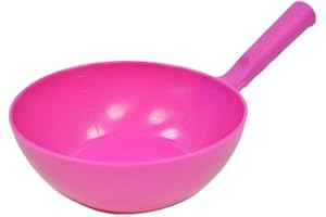 Harold Moore Unisex's Plastic Round Feed Scoop, Magenta, One Size
