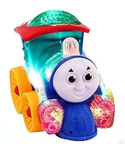 The Flyers Bay Bump and go Action, Musical Train Engine Toy for Kids Toy Train for Kids (Multi Color)