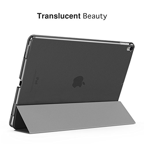 MoKo Hülle für Neu iPad Pro 12.9 2017 – PU Leder Tasche Schutzhülle Schale Smart Case mit Translucent Rücken Deckel, mit Auto Schlaf / Wach Funktion und Stanfunktion für Apple New iPad Pro 12.9 Zoll 2017 Tablet, Schwarz - 5