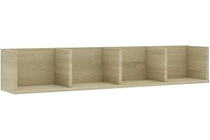 ‎VIDAXL vidaXL Półka ścienna na płyty CD, dąb sonoma, 100x18x18 cm