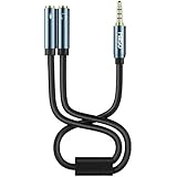 MillSO Combo Audio Adapter - 3.5mm Y Splitter für PC Gaming Kophörer (2*3 Pole Buchse auf 1*4 Pole Stecker) Klinke Headset Adapter für Xbox One, PS4, Smartphones und Laptop