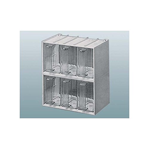6er Schüttensatz mit Schüttenrahmen weiß inkl 6 Schütten in Glasgrün 267 x 150 x 292 mm, Küchenschütten, Schüttenkasten, Vorratsschütte, Schütte