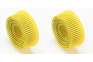 THE TOOL STORES 3M 7525 Scotch-Brite Roloc-Borstenscheibe, Gelb, 5,1 cm, 2 Stück