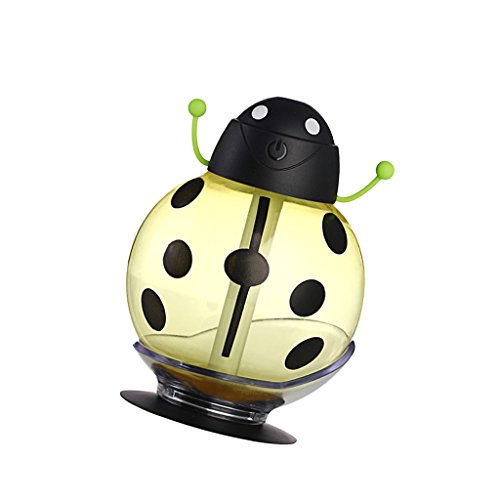 USB Mini Marienkäfer Muster Luftbefeuchter Haus Tisch Dekor – Gelb - 3