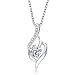 Produktbild iCatcher  Gliederkette Damen 925 Sterling Silber Zirkonia Twist Halskette Anhänger mit Schmuckkästchen 45 cm Geschenk