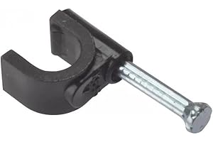 COTTLEY TRADING COMPANY Cottley Round Cable Clips 4mm Black - Pack of 100