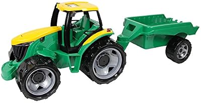 lena tracteur géant xxl avec remorque, 62 cm