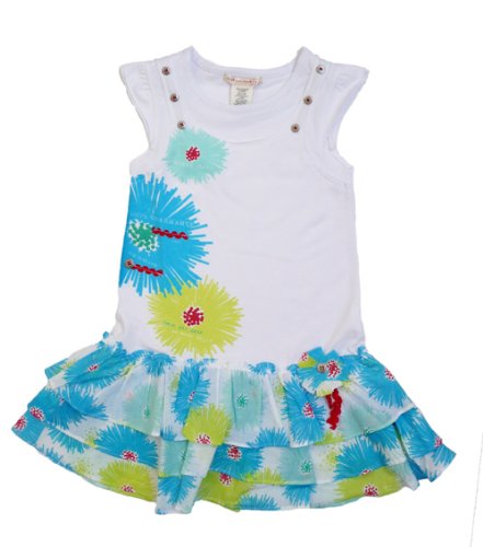 Deux Par Deux '100% Charmante'Jersey -  White - 4 Years