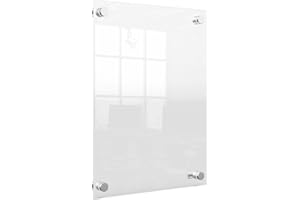 Nobo Tablón de Anuncios de Pared Acrílico, Tamaño A4, Sin Marco, Fácil de Montar, Vertical/Apaisado, Premium Plus, Transparente, 1915591