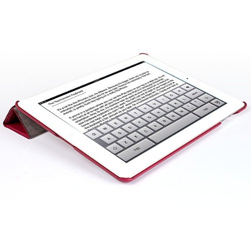 Invision® iPad 2 iPad 3 und iPad 4 Intelligente Hülle – Tolles Design – Magnetische Aufweck/Schlaf-Funktion – Hochwertiges PU-Leder (iPad 2 3 4 / Hot Rosa) - 8