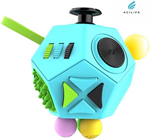 Kcilife 12-Sides Kids Toys Anxiety Relief Toys Stress Relief Toys / Adult Games Stress Toys Adult Toys Fidget Cube Adults Sensory Toys Relieves Stress Children Educational Toys