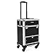 Produktbild SONGMICS Trolley Kosmetikkoffer Multikoffer Schmuckkoffer Schminkkoffer Friseurkoffer Rollkoffer mit Schublade Abschließbar 40 L Schwarz JHZ07B