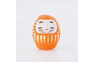 YOSHIDA DARUMA Daruma, Amulette Japonaise en Papier mâché, 6 cm Taille 0.3 (Orange)