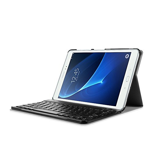 Fintie Blade X1 Samsung Galaxy Tab A 10.1 Bluetooth Tastatur Hülle Keyboard Case – Ultradünn leicht SmartShell Ständer Schutzhülle mit magnetisch abnehmbar drahtloser Deutsche Bluetooth Tastatur für Samsung Galaxy Tab A 10,1 Zoll T580N / T585N Tablet (2016 Version), Landkarte Weiß - 8