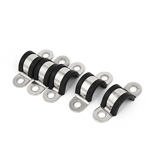 sourcingmap® 5Stücke 15mm U Clip EPDM Gummi montiert Halterung Klammen Spanner Puffer