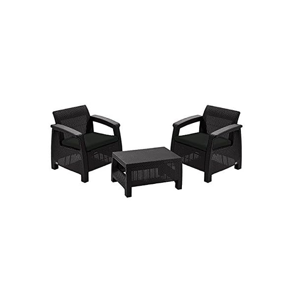 Shopisfy Replacement Seat Cushion 2 Piece Set for Keter Allibert Corfu Outdoor Patio Chair, Available in 11 Colours