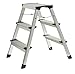 Produktbild Tech Craft ITCMFL4-2 Haushalts Trittleiter Alu Klappleiter Klapptritt 3 stufig, 150 Kg