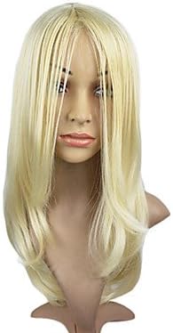 Meydlee Wig GHHMO Light Blonde Straight Hair Wig Capless Synthetic Hair Wig