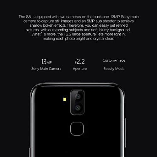 Offerte Cellulari Meiigoo S8 Smartphone 4G Android 7.1, 6.1'' HD 18:9 Full Display, 1.5Ghz MT6750 Octa-Core, 4GB RAM+64GB ROM, Doppia Fotocamera da 13MP, Batteria 3300mAh, Dual SIM- Nero