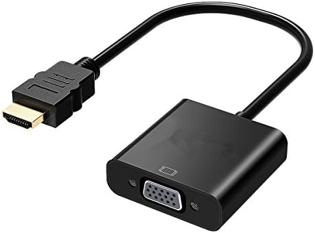 Chenduomi 1080P HDMI Male to vga Female converter cable video Adapter for Computer PC HDTV Desktop Laptop Monitor Project Chromebook Raspberry Pi Roku Xbox and More(Black) (HDMI to VGA)