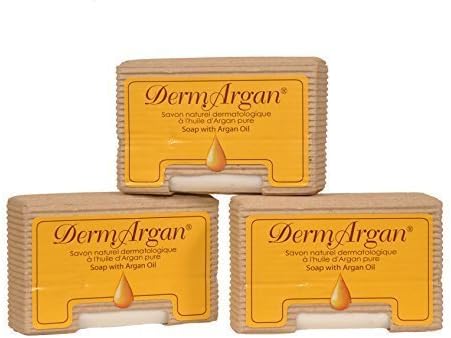 Gift Bath : 3 Moisturising / Regenerating Soaps for Dry Skin. Dermatological Natural Soaps with Pure Argan Oil, Organic Body and Facial Cleanser 100g X 3 (300g)