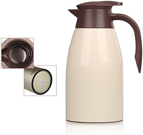 European simple vacuum flask Stainless steel water bottle pot,Large capacity thermos Thermos flask Thermos t Hermos flask Student dormitory warm kettle 2Lhot water bottle-E 13.5x28cm(5x11inch)