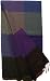 Produktbild Decke Wolldecke Kuscheldecke Plaid Wohndecke Karo schwarz violett beige 100% Wolle (Merino)