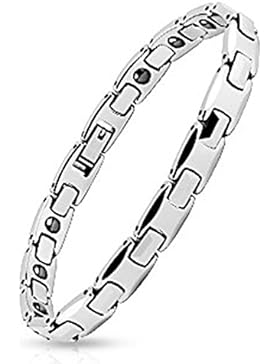 Paula & Fritz® Armband silber Tungsten Wolfram H Link Länge Breite Dicke in mm...