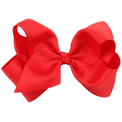 Oyedens Big Bow Hairpins Hair Clips for Children Kids Girls Hair Accessories (Red)