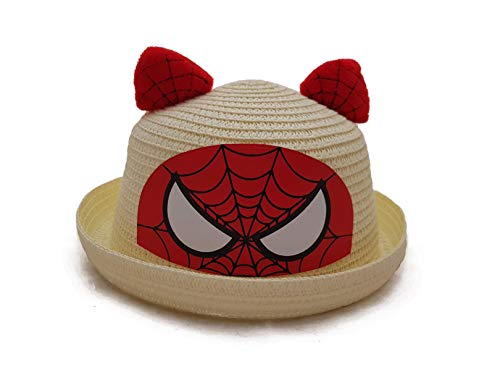 VRITRAZ Kids Hat, Summer Fashion Straw Bucket Cap, Suitable for 3-12 Years (Penguin White)