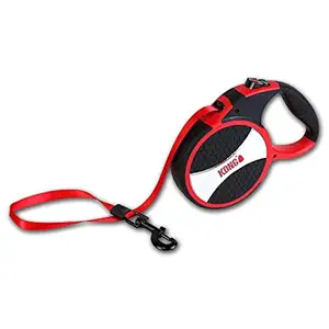 KONG Explore Retractable Dog Leash, Large, Red, 7,5m Tape