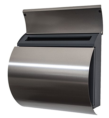 Preisvergleich Produktbild Briefkasten / Mailbox / Postkasten Modell 888AE / Edelstahl-anthrazit RAL7016 mit Zeitungsfach / NUR 1 x VERSANDKOSTEN FÜR ALLE BESTELLUNGEN ZUSAMMEN !