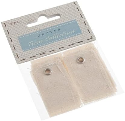 Rustic Cream Fabric Gift Tag - Pack of 6